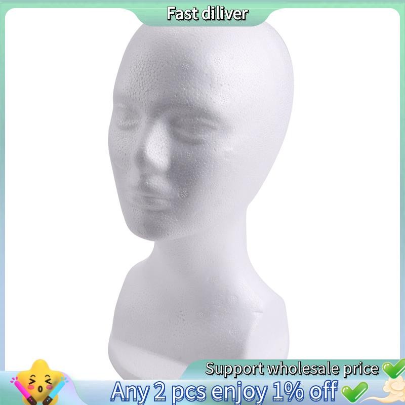 HJ-Mannequin Foam Head Model Glasses Hat Wig Display Stand