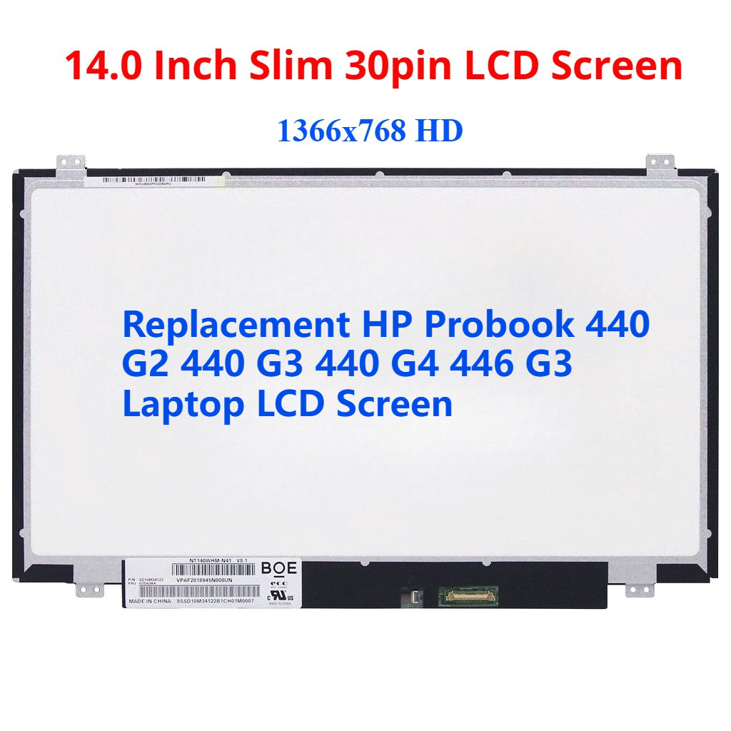 เปลี่ยน HP Probook 440 G2 440 G3 440 G4 446 G3 แล็ปท็อปหน้าจอ LCD