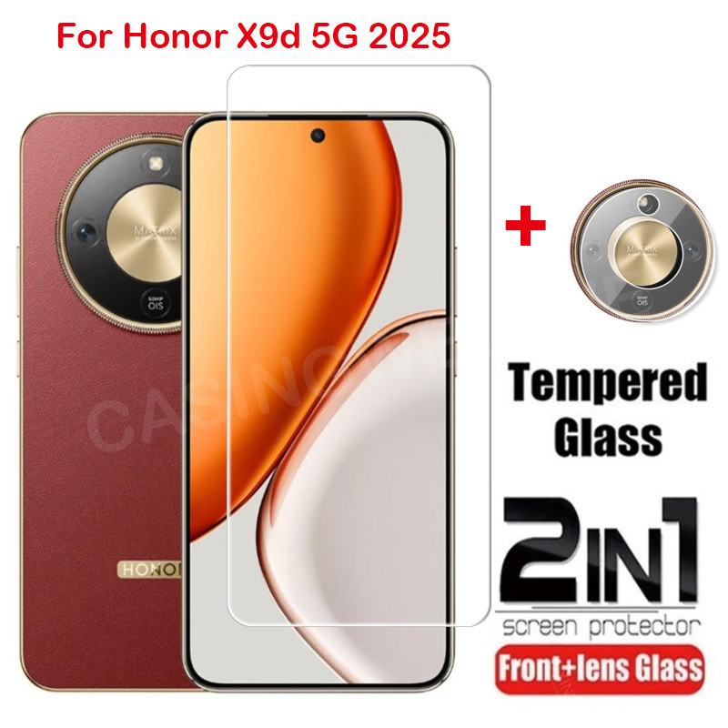 สําหรับ Honor X9d X9c สมาร์ท X70X9A X9B X9C 5G 2025 คลุมทั้งหมดกระจกนิรภัยด้านหน้าฟิล์มป้องกันหน้าจอกลับกล้องเลนส์ป้องกันฟิล์ม