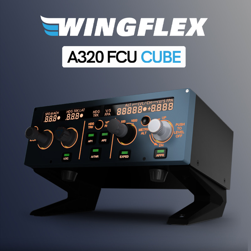 WINGFLEX Airbus A320 FCU CUBE แผงควบคุมการบิน Microsoft Simulation Flight 2020 XP12