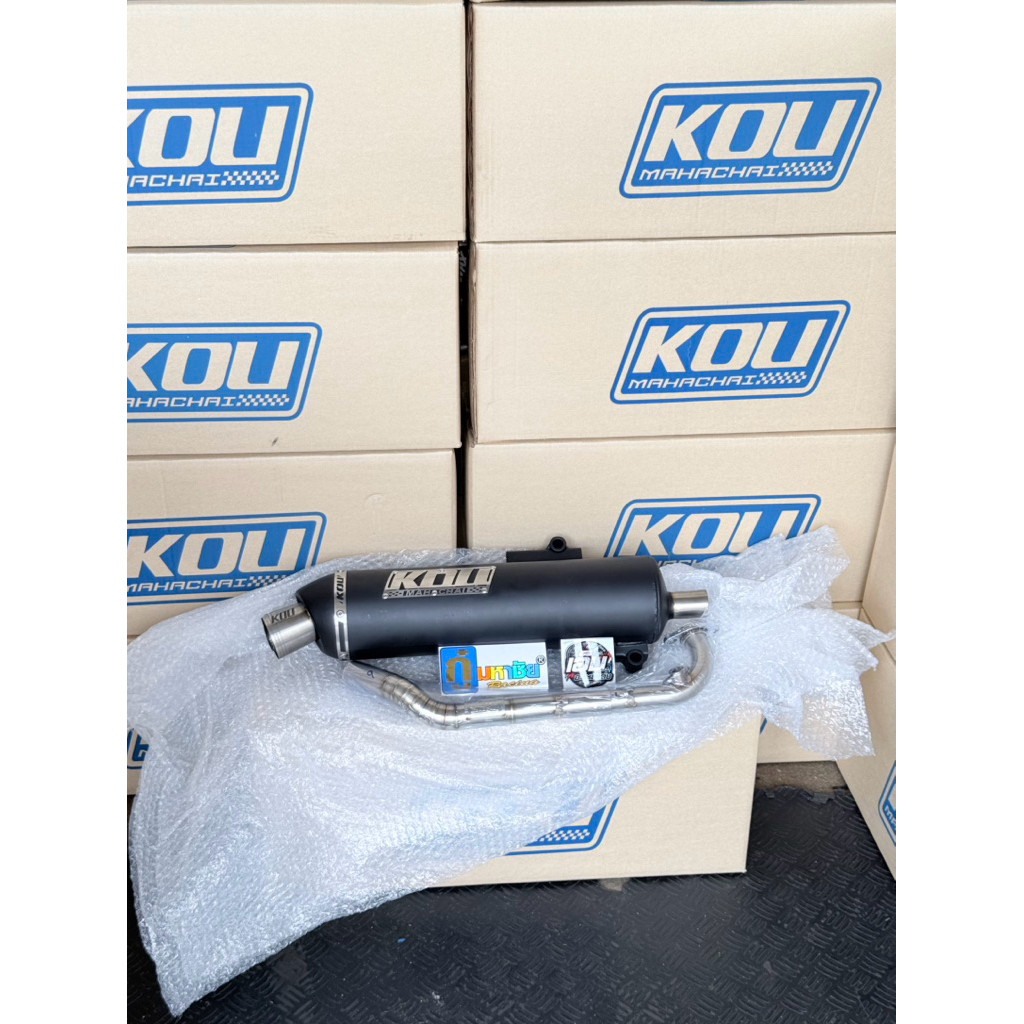 ท่อ KOU Pcx160 2021-2025 ไล่ข้างโอเพ่น มาทั้งใส่กันร้อนและไม่ใส่กันร้อน ป้ายเลส ป่าหมกและผ่าเปิด กู่