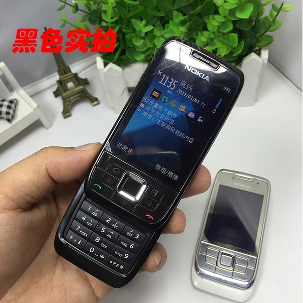 Nokia E66 Slider Classic Nostalgic Unicom 3G แหวนนักเรียนฟังก์ชั่นสุทธิเครื่องสํารองชายชราโทรศัพท์มื