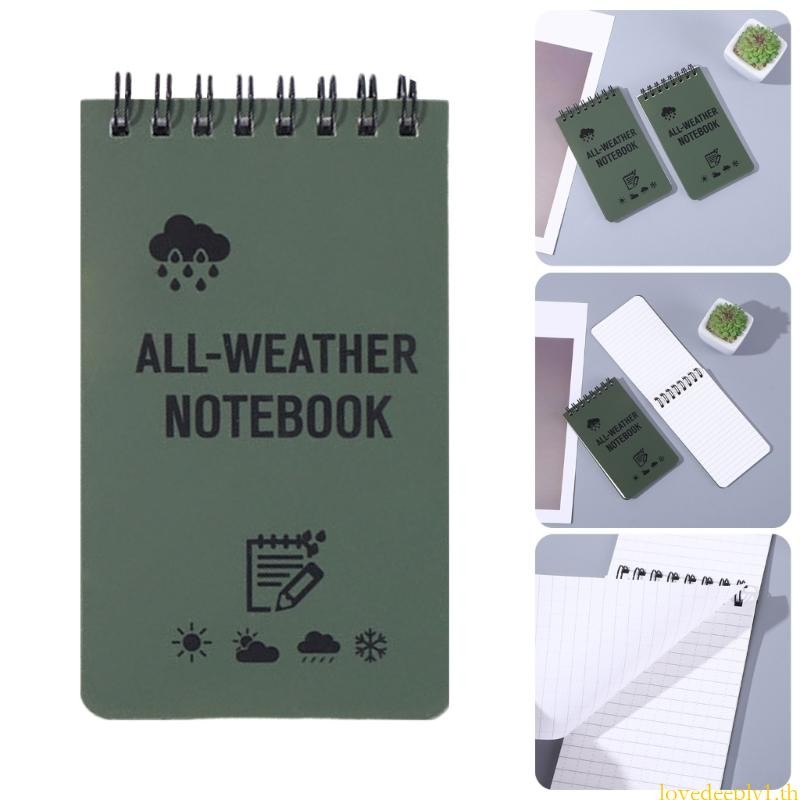 Love Weatherproof Notebook Waterproof Notebook Field Note Pad All Weather Paper Notebook for Office