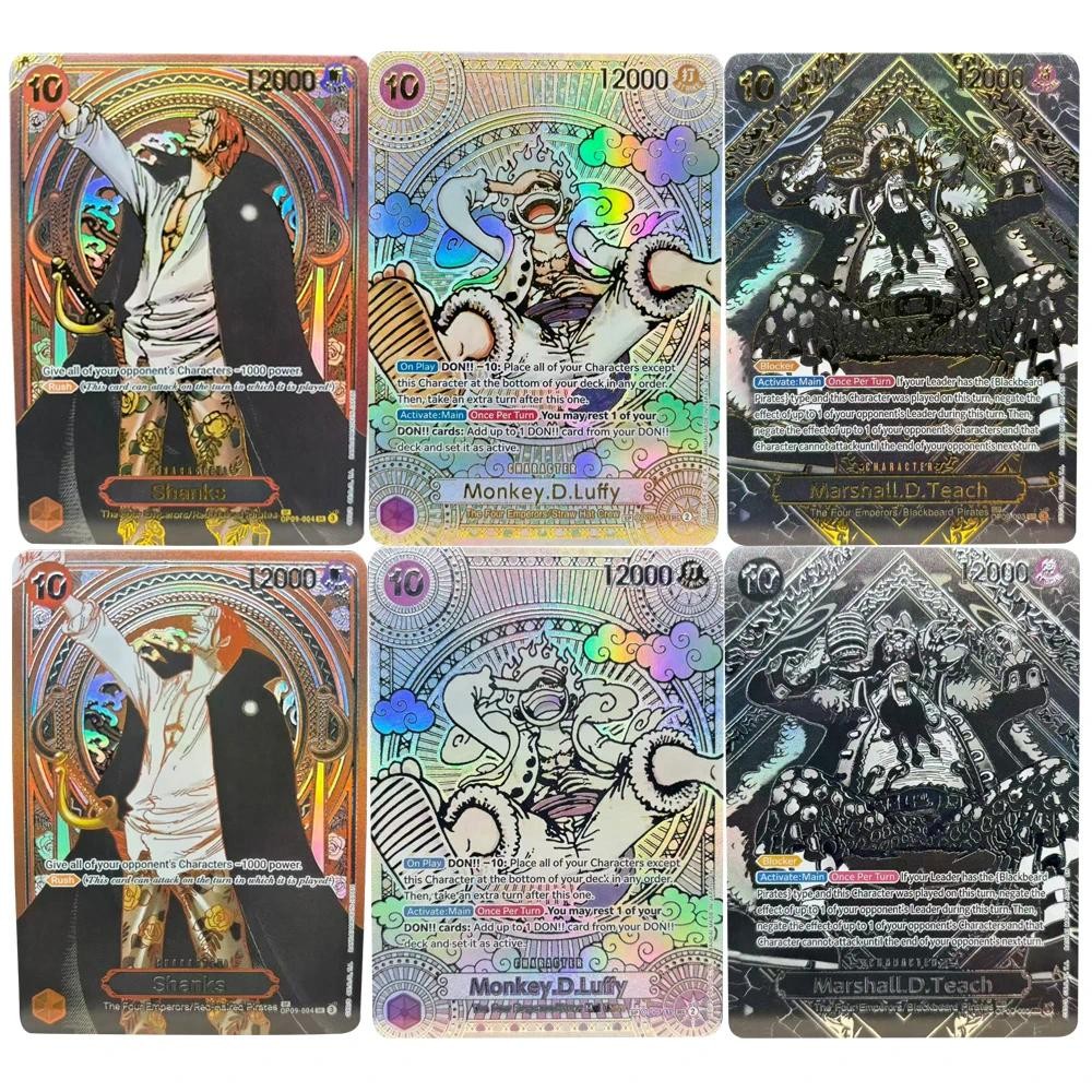 การ์ดสะสม ONE PIECE ลิง D. Luffy Marshall·D·แต่ละ Shanks EN DIY คุณภาพสูง Self Made เกมอะนิเมะการ์ดของเล่น