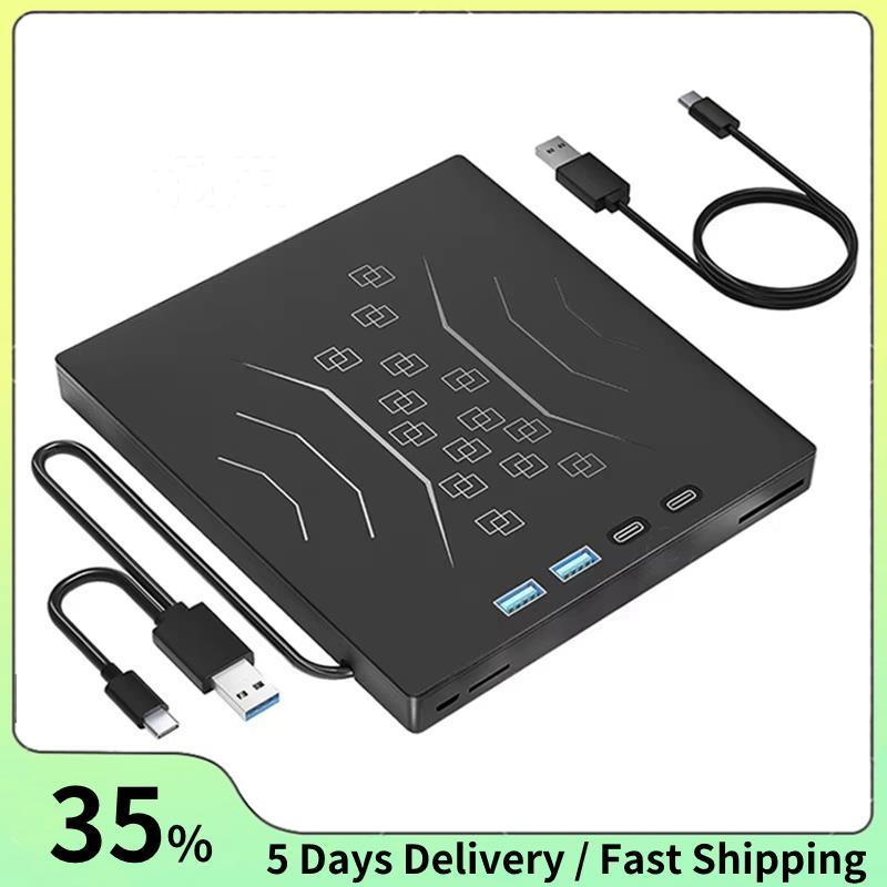 USB 3.0 ภายนอก CD DVD Burner ภายนอก CD DVD Burner แบบพกพาภายนอก Disk Optical Drive CD Burner ภายนอก 