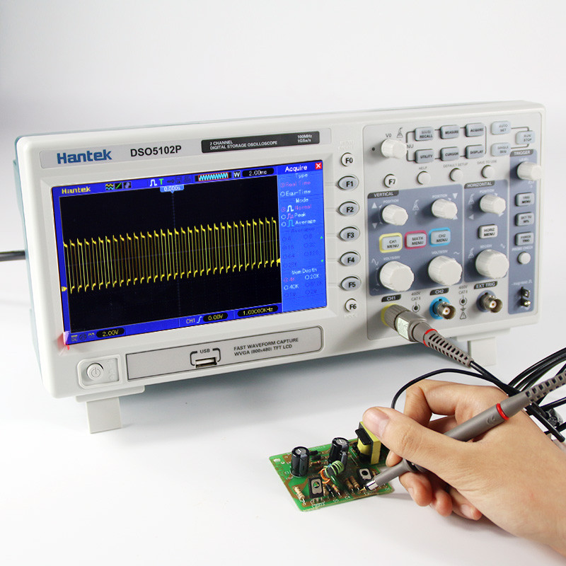 Hentai Oscilloscope DSO5102P หน่วยความจําดิจิตอล Oscilloscope 100M Oscilloscope DSO5202P 200M