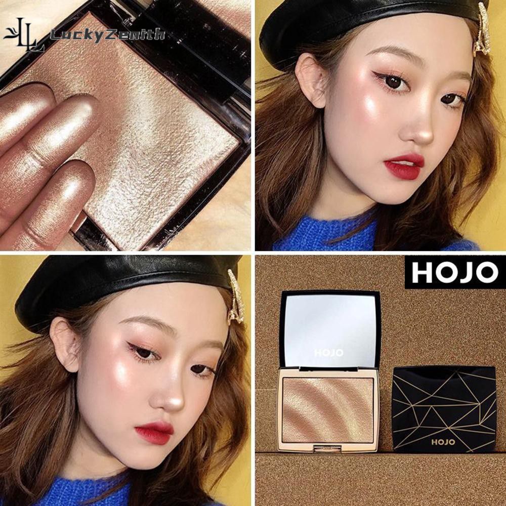 ✨COD✨ HOJO Highlighter Sparkling Three-dimensional High Disc Rejuvenating Brightening Powder สำหรับผ