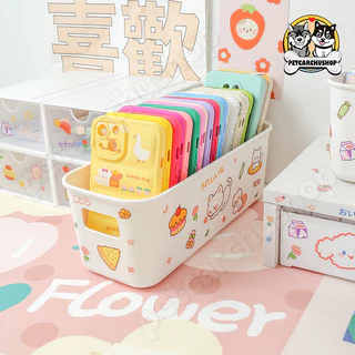 สติ๊กเกอร์ฟรี 2 ชิ้น กล่องเก็บผลิตภัณฑ์ดูแลผิว กล่องเก็บของมินิมอล จัดระเบียบบนโต๊ะ กล่องเก็บขนตาปลอม