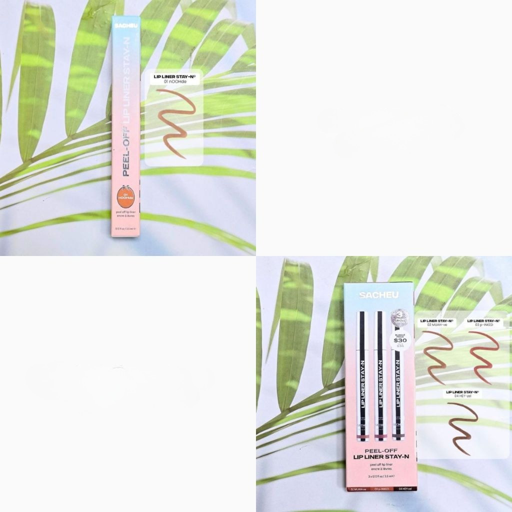 (Sacheu®) Lip Liner STAY-N Peel Off Lip Stain 1 or 3 Colors ลิปไลเนอร์แบบลอกออกได้