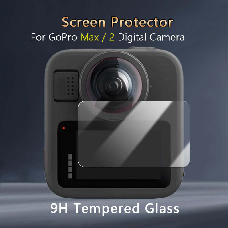 สําหรับ GoPro Max 2 360 กล้องดิจิตอล HD Clear Slim 2.5D Anti-Scratch 9H Tough กระจกนิรภัยป้องกันหน้าจอฟิล์ม - ไม่ใช่อะไหล่เปลี่ยน