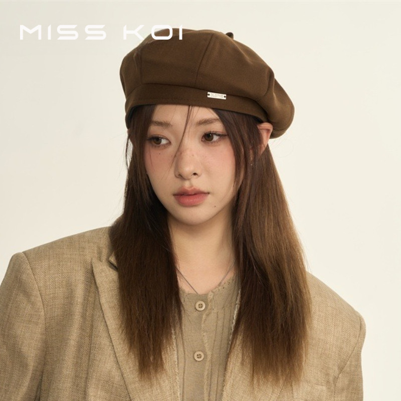 MISSKOI Beret ผู้หญิงสไตล์ใหม่หมวกผู้หญิงแปดเหลี่ยมหมวกฤดูหนาวสไตล์ Face-appearing ฤดูหนาวน้อยจิตรกรหมวกฤดูใบไม้ผลิฤดูใบไม้ร่วงสไตล์ Newsboy หมวก
