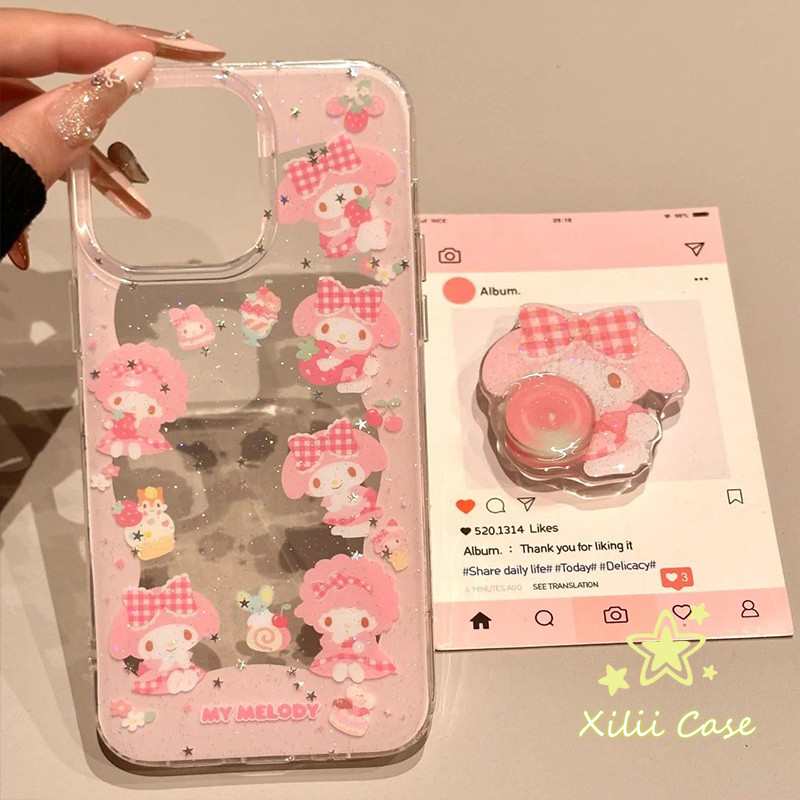เคสไอโฟน 15 สำหรับ IPhone 13 11 15 17 16 14 Pro Max 15 16 7 8 Plus XR X XS Max Guka เมโลดี้โบว์ผูกผงเพชรกลิตเตอร์ชนิดใส - รูปที่ 4