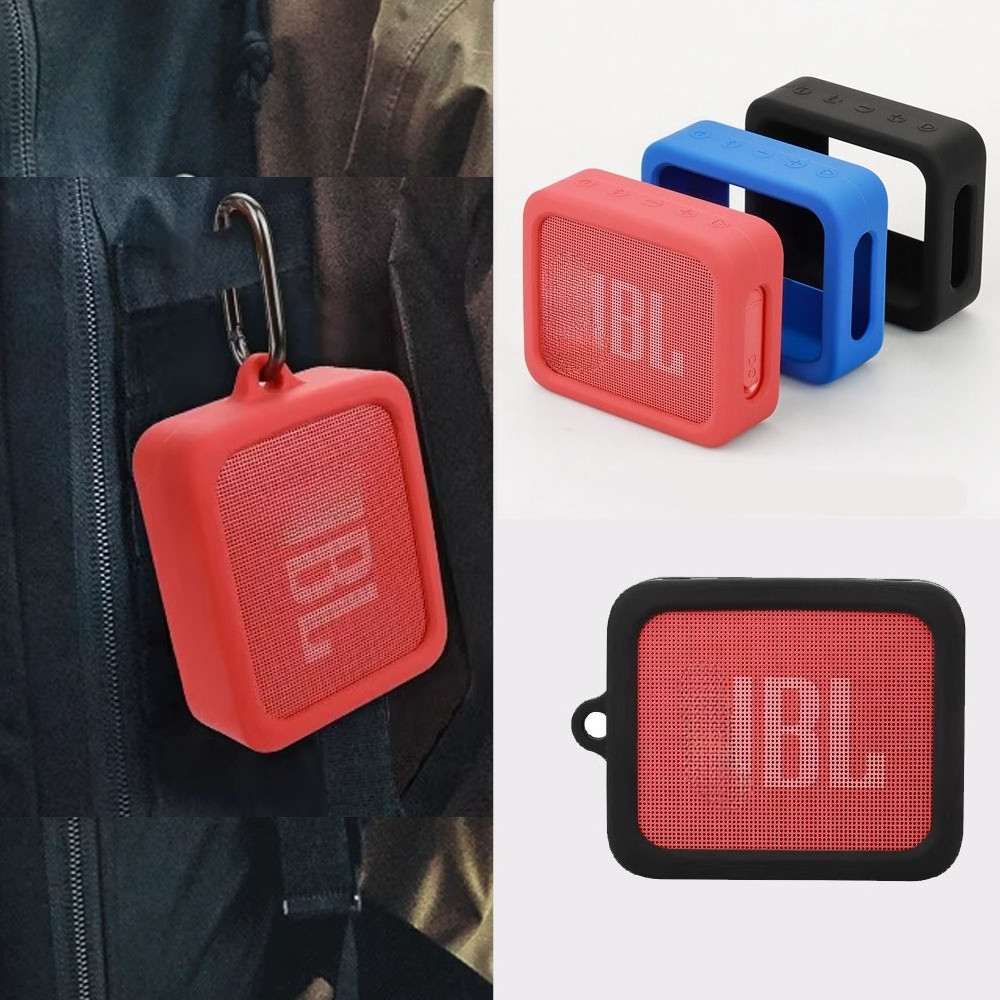สําหรับ JBL GO ESSENTIAL 1/2 ลําโพงบลูทูธเคสซิลิโคน,การเดินทางซิลิโคนป้องกัน Stand Up กระเป๋าถือสําห