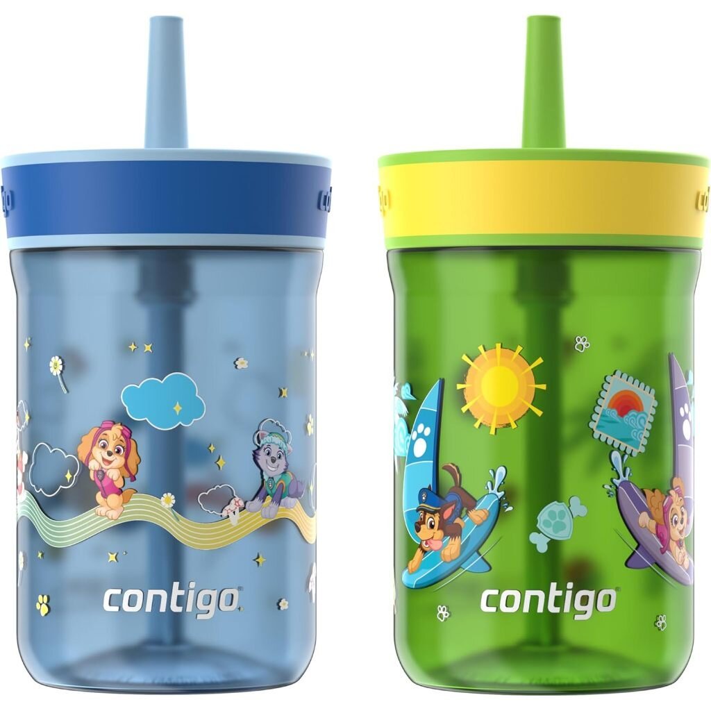 NEW แก้วน้ำดื่ม Contigo แบบหลอดดูด ลาย Paw Patrol เปลี่ยนสีได้ Contigo Leighton Tumbler with Straw, 14 oz