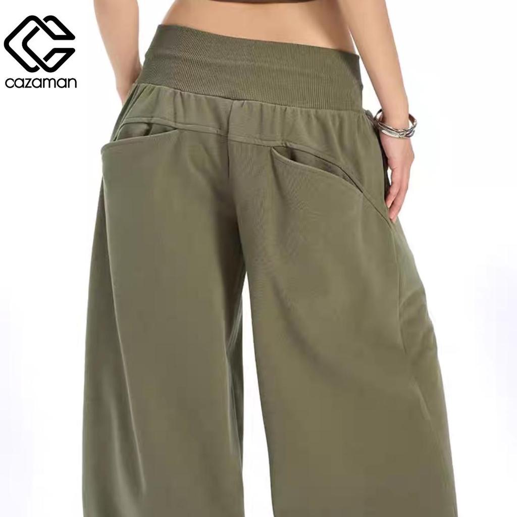 CAZAMAN กางเกงวอร์ม กระเป๋าข้าง กางเกงขายาวเอวต่ำ ทรงกระบอก มีกระเป๋าข้าง ดีไซส์พิเศษ C257059 - รูปที่ 6