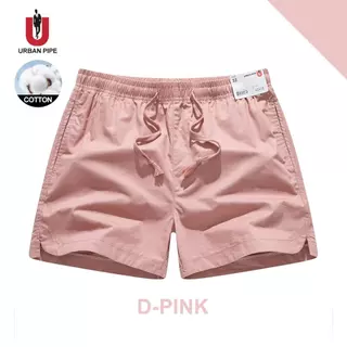 URBAN PIPE กางเกงสั้นเหนือกระดานเข่าสั้นธรรมดาสำหรับผู้ชาย Plain Fashion 100% Cotton Shorts 42510
