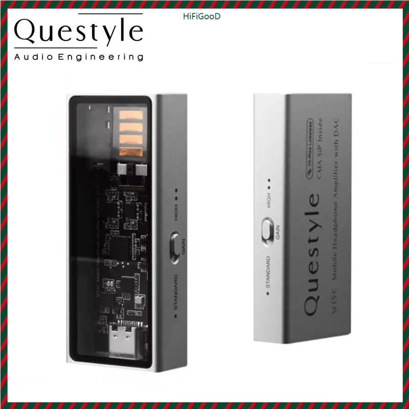 Questyle M15C แบบพกพา HiFi Lossless ถอดรหัสเครื่องขยายเสียงหู Thrust โทรศัพท์มือถือขนาดเล็ก Tail ถอด
