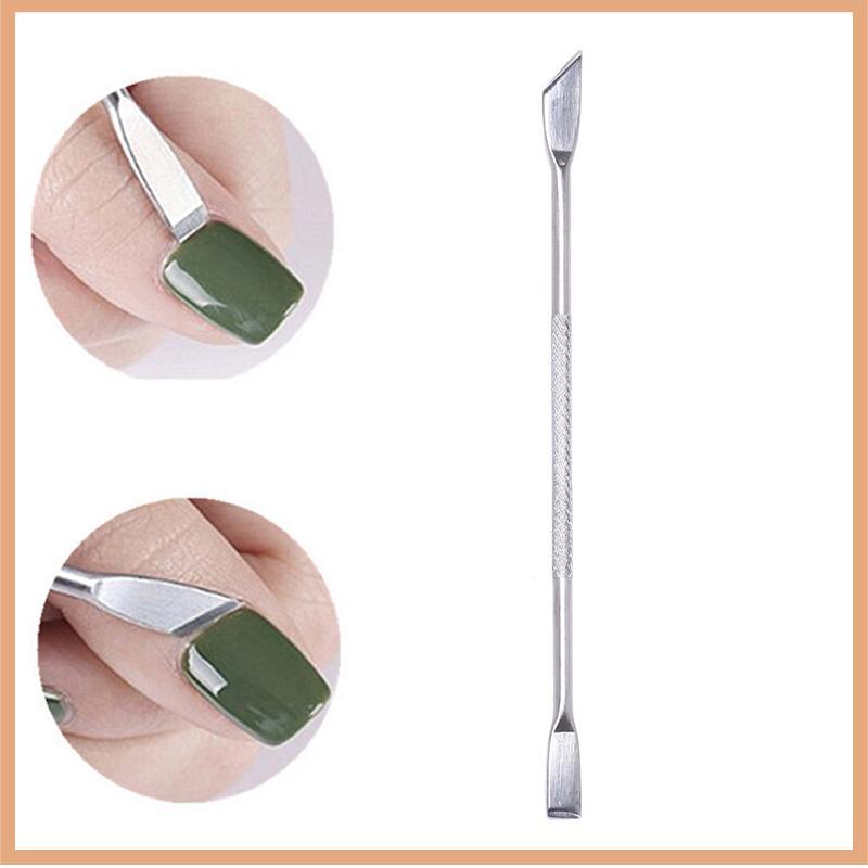 [Further] 1XNail Cuticle Remover ทําความสะอาดผิวสแตนเลสช้อนสองด้าน Pusher Art Tool [TH]