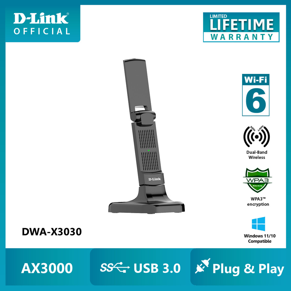 D-Link DWA-X3030 Wireless USB Adater Wi-Fi 6 AX3000