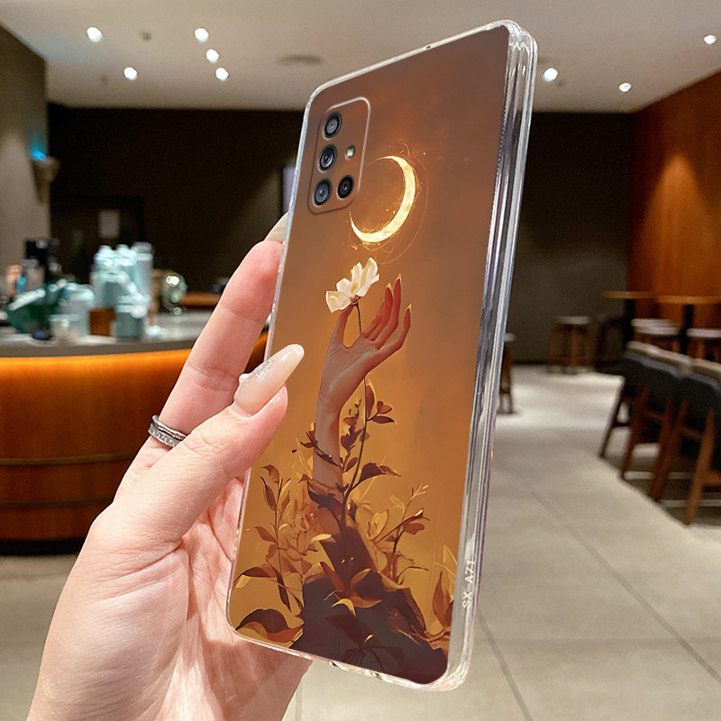 SAMSUNG เคสโทรศัพท์สําหรับSamsung Galaxy A71 4G A715FสีSeriesแฟชั่นพิมพ์ลายสําหรับSamsung A71 5G TPUกันกระแทกCmobile Clear Shell ราคา ถูกที่สุด ดีลบีเคเค แกลเลอรีภาพที่ 4