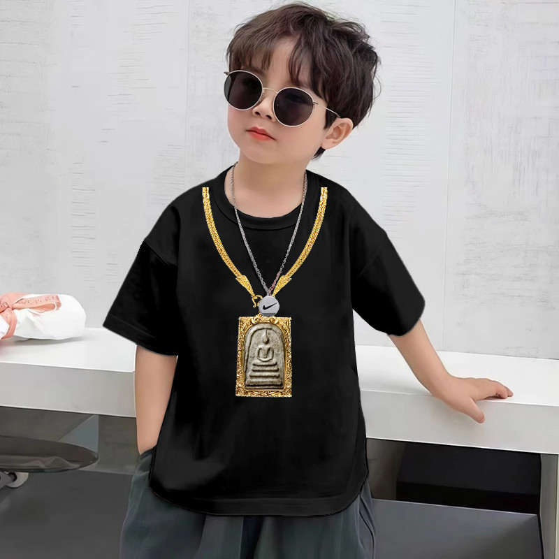 Yout-children เสื้อเด็ก KIDS  เสื้อคอกลม แขนสั้น ผ้าฝ้าย 2-9 ขวบ ลายพิมพ์แฟชั่น boy/girl 'Amulet' 100-160