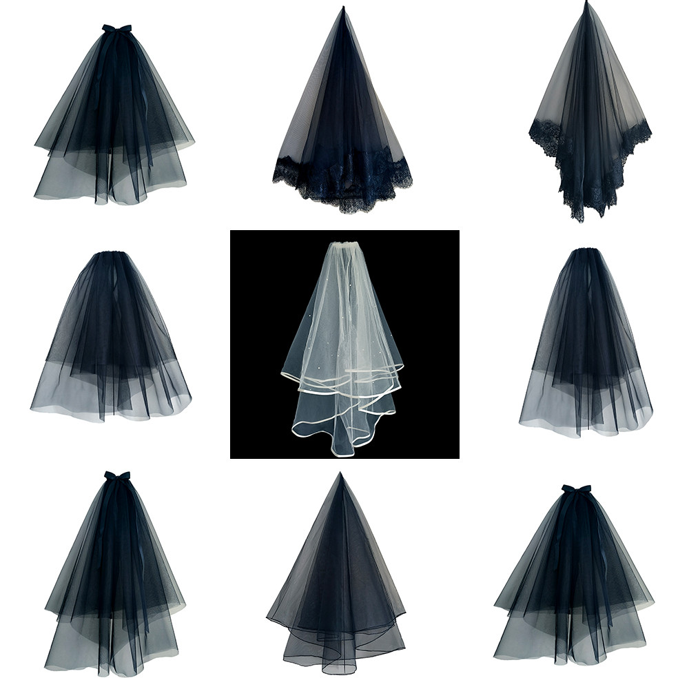 ▼Gothic Vintage Lace Veil ฮาโลวีน Vintage Black Veil Party COS Photo Props Veil อุปกรณ์เสริม❋