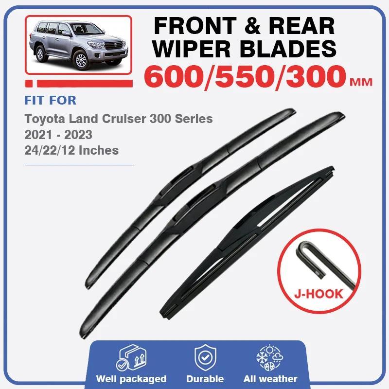ใบปัดน้ําฝนด้านหน้าสําหรับ Toyota Land Cruiser 300 2021 2022 2023 LC 300 GR กีฬาแปรงกระจกกระจกหน้าต่