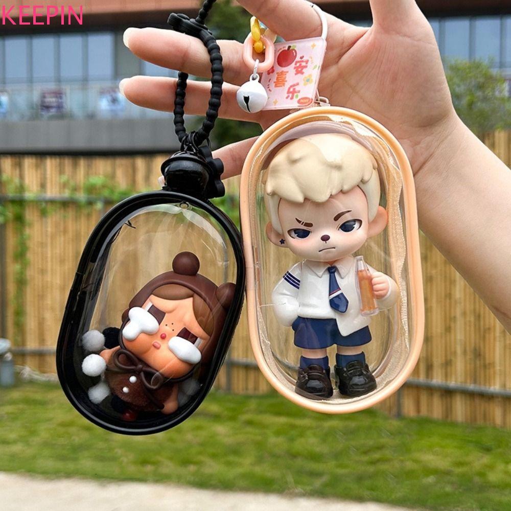 KEEPIN ตุ๊กตาแขวนกระเป๋า, Rayan Game Life Pop Mart 13 ซม.รูปไข่กระเป๋า,พวงกุญแจผ้าฝ้ายตุ๊กตา TNT Spa