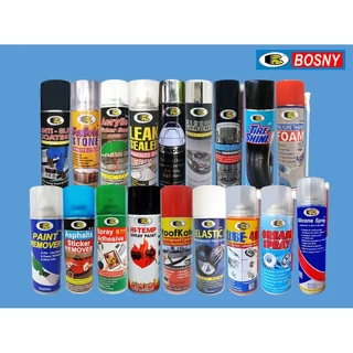 สีสเปรย์ บอสนี่ BOSNY ดำเมทัลลิค สีดำมุก NO.1139 METALLIC BLACK ขาวมุก NO.1130 รองพื้น และเคลือบเงา bonus