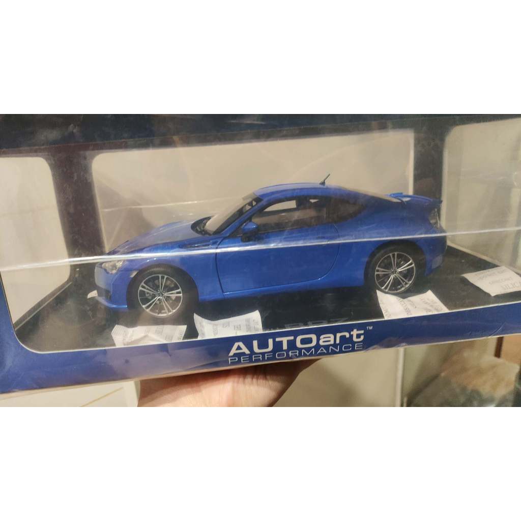 Autoart AA Subaru brz Metallic Blue 1: 18 Out of Print Red Rope Wire ยังไม่เปิด, ป้ายทะเบียนฟรีหลังจ
