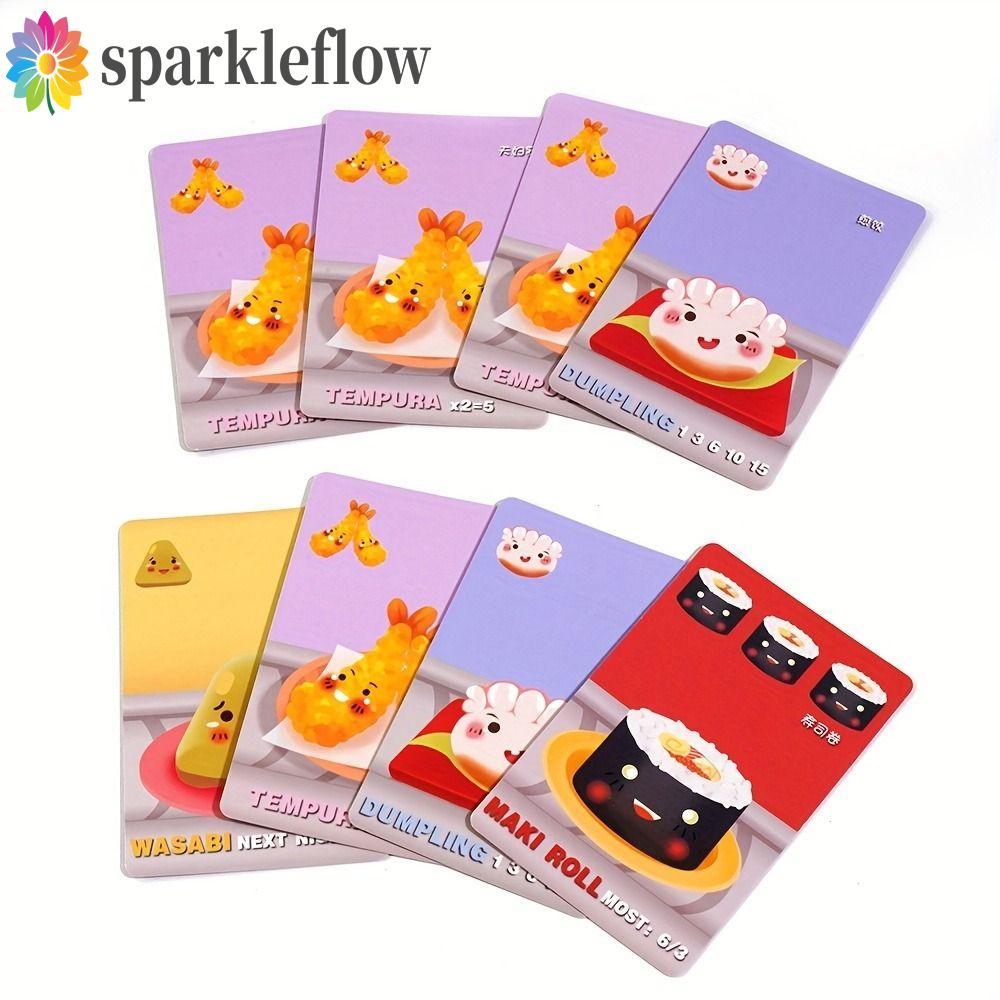 SPARKLEFLOW Sushi Go Card Game, Family Get-together Family Casual Party Sushi Go Pick And Pass Card,