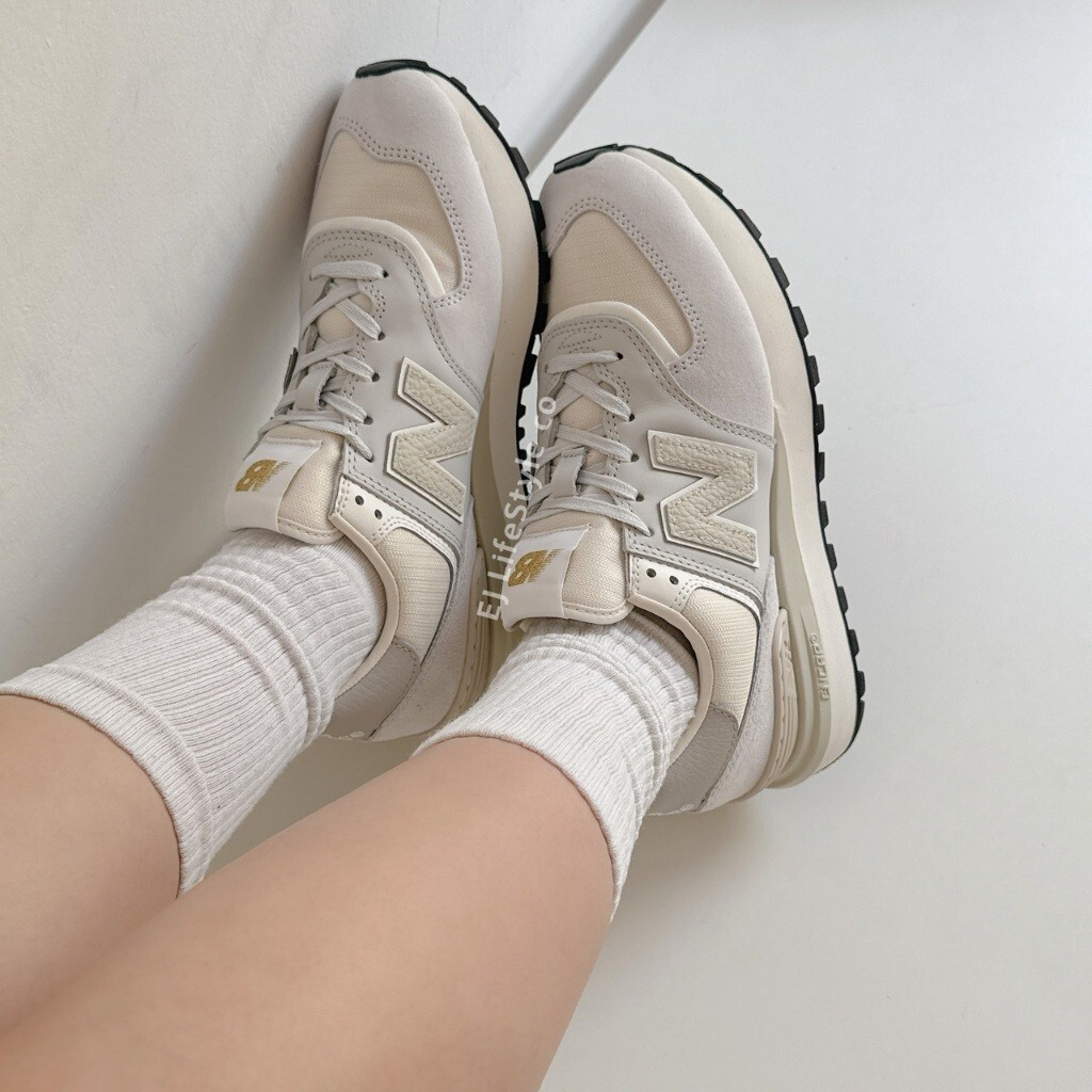 NEW BALANCE 574 LEGACY สีเทาและขาว U574GGD ข้าวแอปริคอท U574GWD สีเบจ