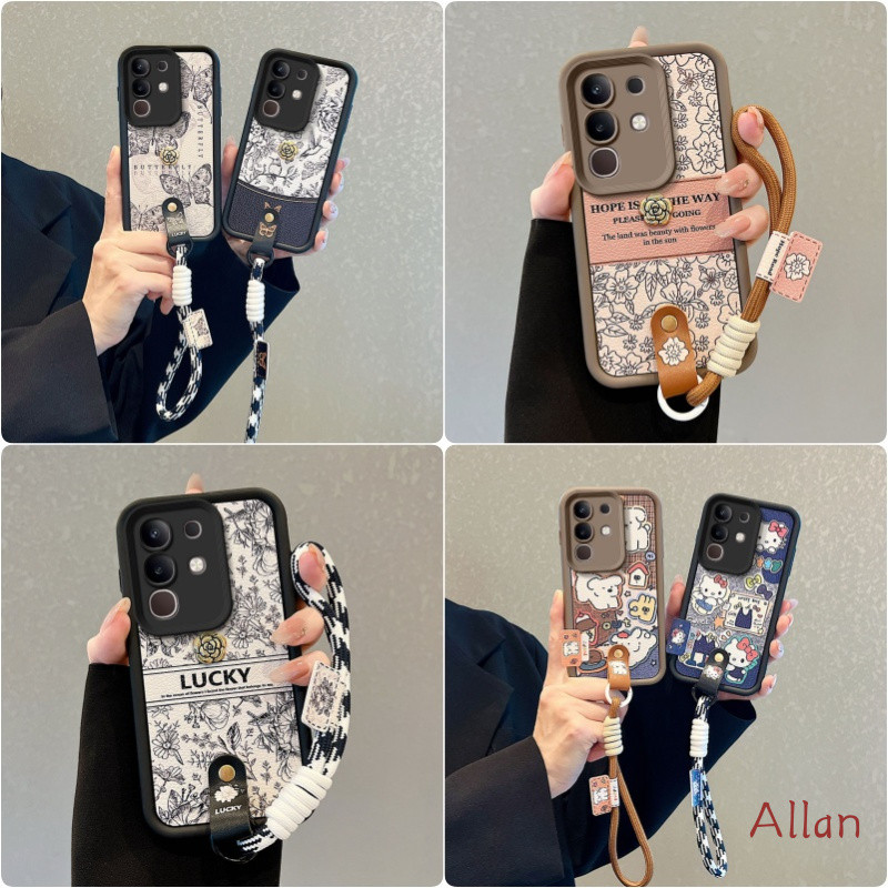 สําหรับ เคส vivo v2434 v2437 กรณี TPU หุ้มหนังเชือกเส้นเล็กกันกระแทกเคสโทรศัพท์ BBND