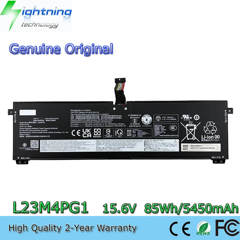 L23M4PG1 L23X4PG1 L23B4PG1 15.6V 85Wh แบตเตอรี่สําหรับ Lenovo Thinkbook 14 16 G6+ G7 G7+ AHP