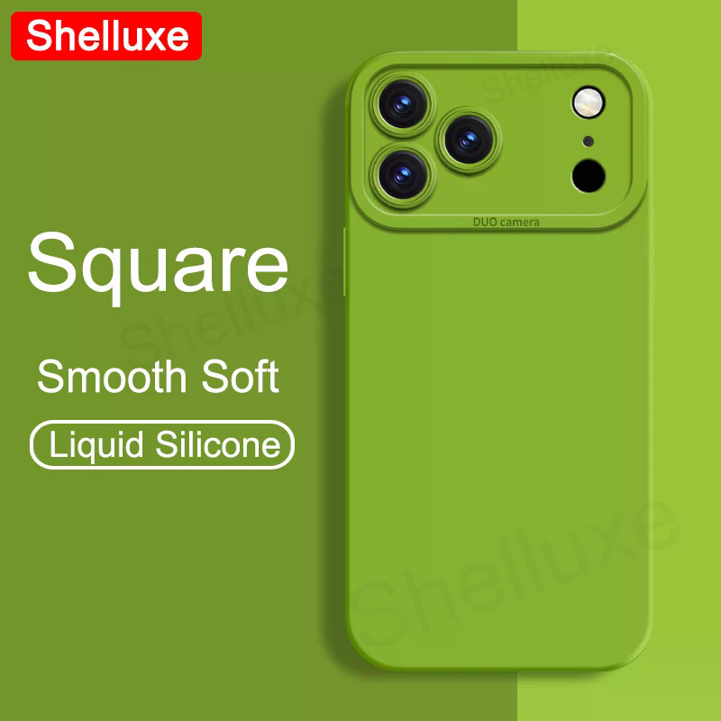 สําหรับiPhone 17 Pro Maxกรณีสแควร์ซิลิโคนเหลวสําหรับiPhone 17 Air iPhone 17 ProMax Silkyรู้สึกนุ่มปก