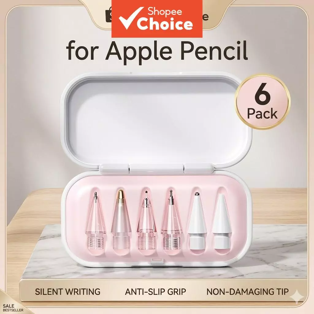 เปลี่ยน Nibs 6 ชิ้นสําหรับ Apple ดินสอ 1st 2nd Gen Pro ปากกาสไตลัสทนต่อการสึกหรอผสมการเขียนความรู้สึกชุดเคล็ดลับสําหรับการวาดภาพ