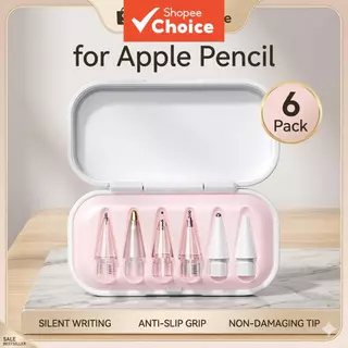 เปลี่ยน Nibs 6 ชิ้นสําหรับ Apple ดินสอ 1st 2nd Gen Pro ปากกาสไตลัสทนต่อการสึกหรอผสมการเขียนความรู้สึกชุดเคล็ดลับสําหรับการวาดภาพ
