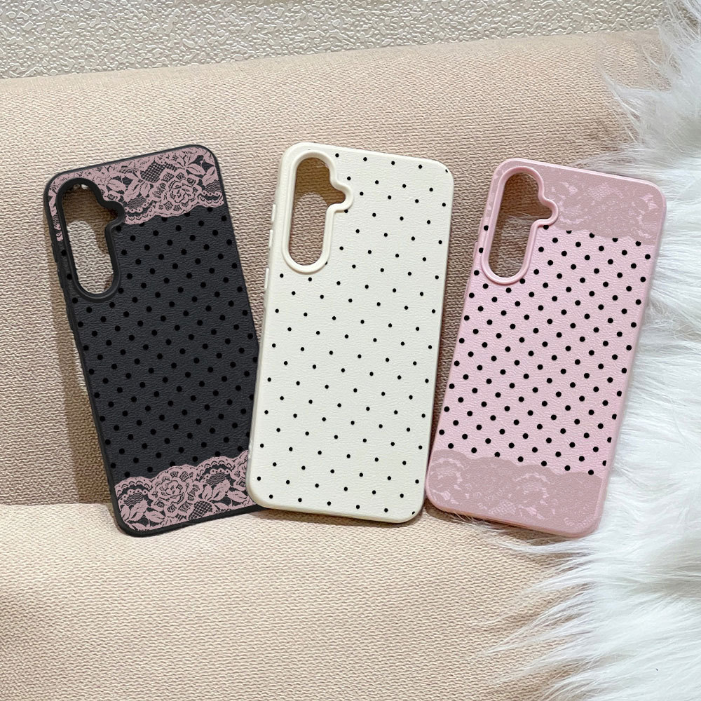 ins ลายจุดเรียบง่าย Leather เคสมือถือ For Samsung A37 A57 A27 S26 UItra A17 A07 A06 A16 A15 A35 A36 A53 A54 A55 A56 เคส