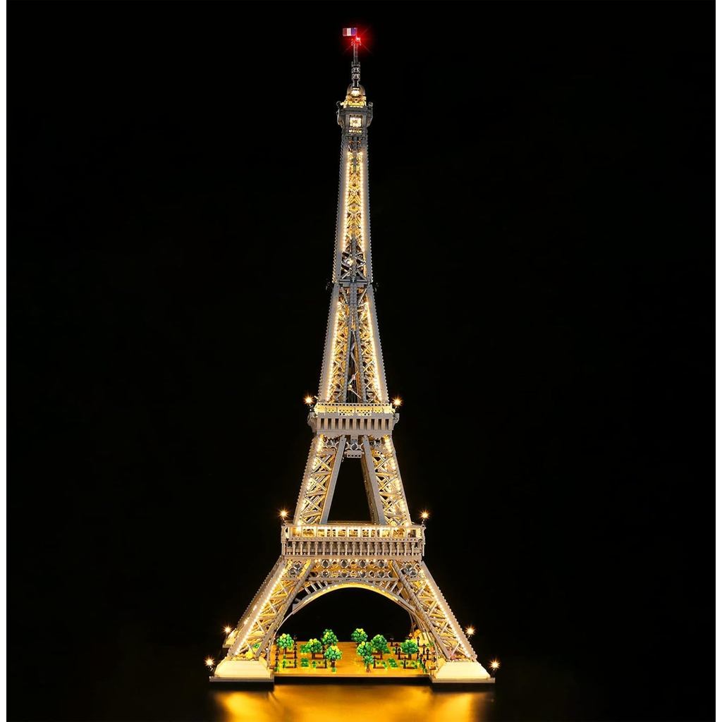 BrickBling ไฟ LED เข้ากันได้กับ Lego Eiffel Tower 10307 อาคารชุดไฟสร้างสรรค์เข้ากันได้กับ Lego 10307