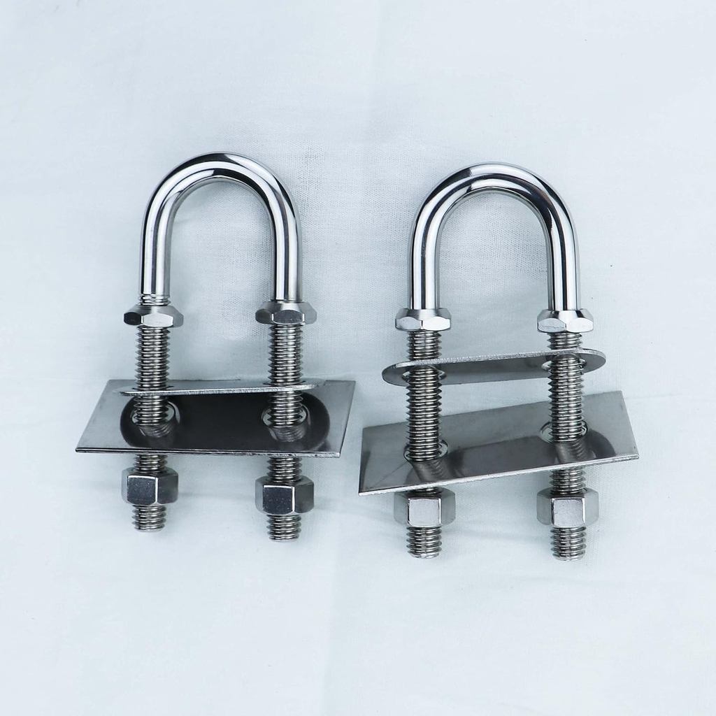 4 นิ้วสแตนเลส Marine Boat Stern Bow Eye Tie Down U Bolt (2 ชิ้น)
