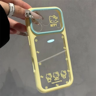 คู่สีความคมชัดหน้าต่างขนาดใหญ่เหมาะสําหรับ แอปเปิล 17 เคสโทรศัพท์มือถือ ไอโฟน16/15/13 โปร่งใส 14 ปกอ่อน 12 ผู้หญิง