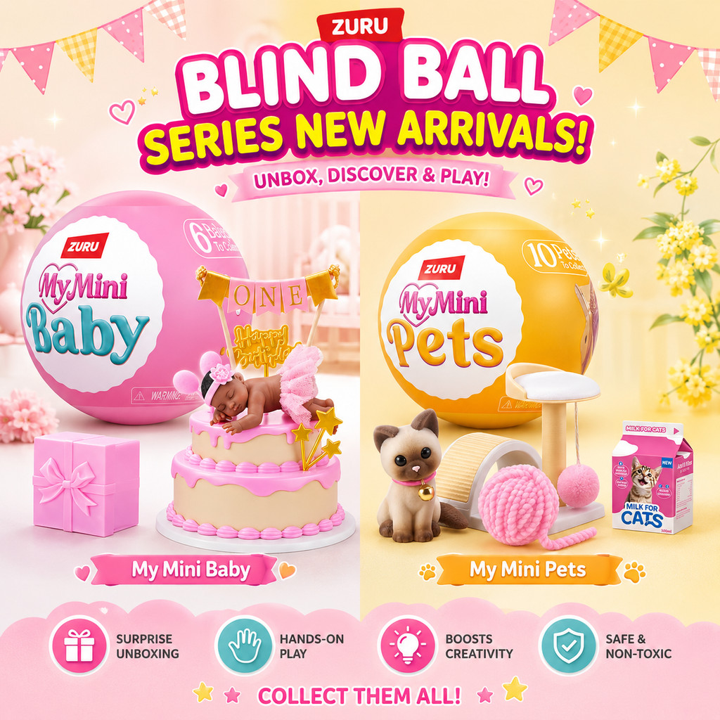 Zuru My Mini Baby Series 1 Surprise Mystery Capsule 12 ที่ไม่ซ้ํากันทารกและเด็ก Playsets เพื่อรวบรวมใบรับรองการเกิดและอุปกรณ์เสริมธีมตะกร้าอีสเตอร์ Stuffer ของขวัญสําหรับเด็กอายุ 3