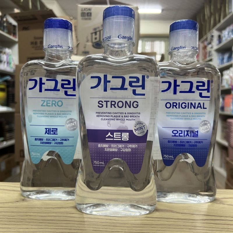 เกาหลีนําเข้า Jiakou Lin น้ํายาบ้วนปากขนาดใหญ่ความจุ 750ml Mild Original Mint 7.5