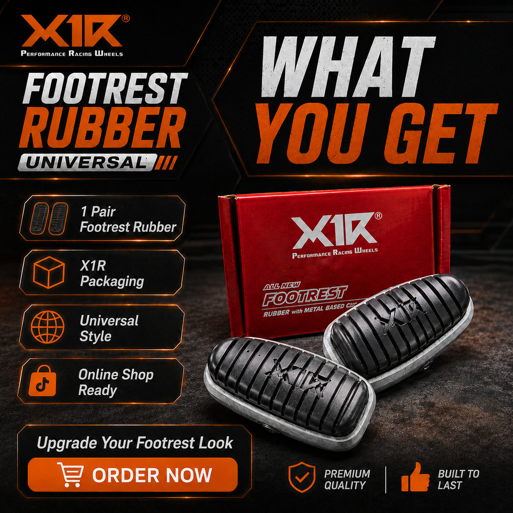 X1R STONEPRO FOOTREST CNC FORGED UNIVERSAL VIETNAM X1R PEMIJAK KAKI VIETNAM GETAH FOOTREST X1R