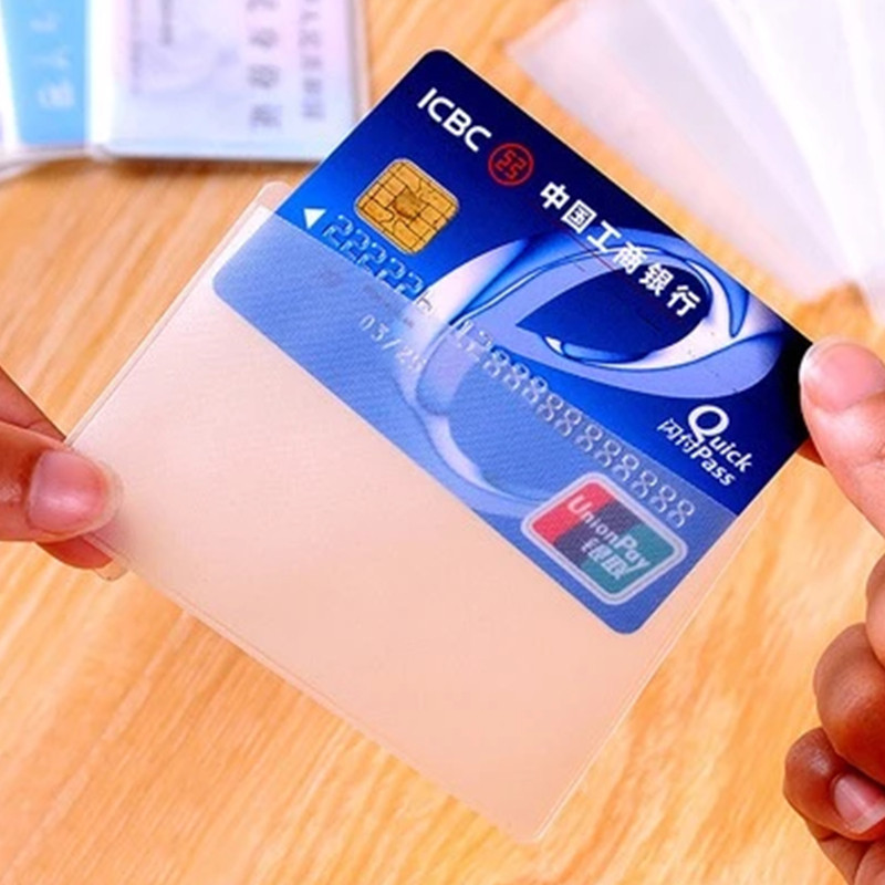 STAR กันน้ํา PVC ใส ที่ใส่บัตรประชาชน / เคสใส่บัตร พลาสติก ป้องกัน ปลอกการ์ดแม่เหล็ก