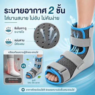 Ankle Support Walking Boot รัดข้อเท้าพร้อมส่ง ปรับได้ พยุงข้อเท้า เฝือกอ่อนคุณภาพ ใช้บาดเจ็บข้อเท้า