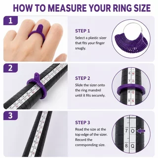ที่วัดแหวน Ring Sizer ชุดวัดนิ้วมือ 0-13 พร้อมไม้เทียบไซส์ US UK ใช้กับงานขายแหวนและงานช่างจิวเวลรี่