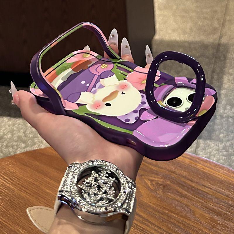 Creative Phone Case Holder Apple 16promax Phone Case iPhone 14 Pro Max Case Spring Duck Duck