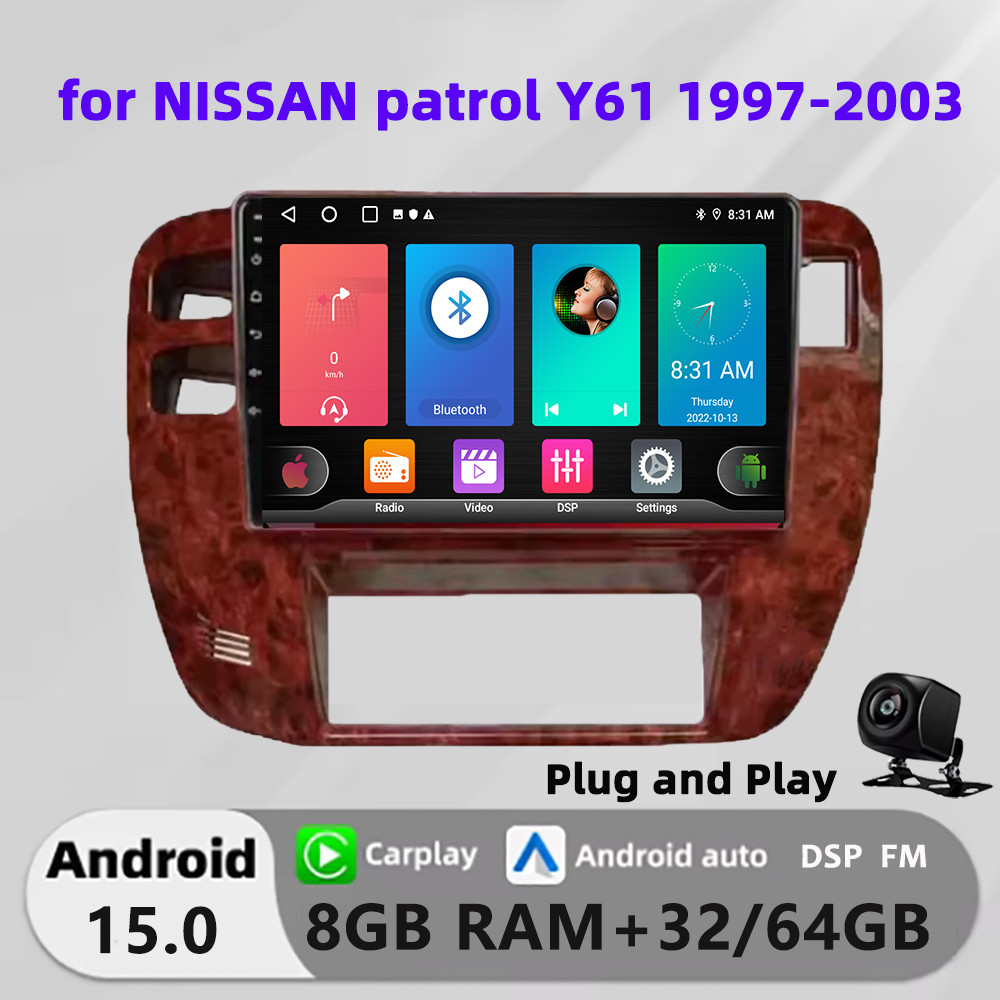 Honxun ไม่มี lag android หัวสําหรับ NISSAN patrol Y61 1997-2003 ESSGOO ASTRAL Kenwood STAPON 8GB + 6
