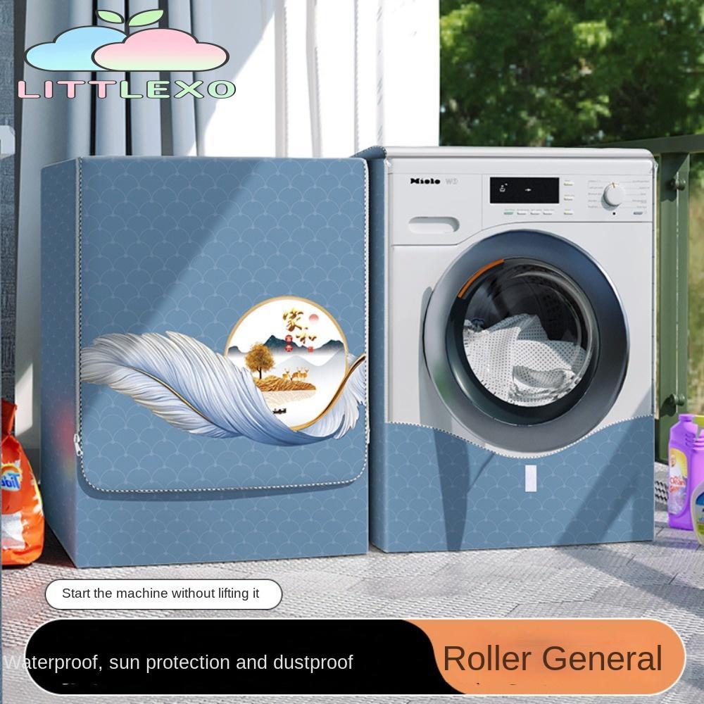 LITTLEX ฝาครอบเครื่องซักผ้ากันฝุ่น, เครื่องซักผ้าฝาหน้ากันฝุ่น|ฝาครอบทนทานกับลายน่ารัก8.5-12กิโลกรัมผ้าหุ้มเครื่องซักผ้ากัน ยูวี เหมาะสําหรับทุกยี่ห้อ